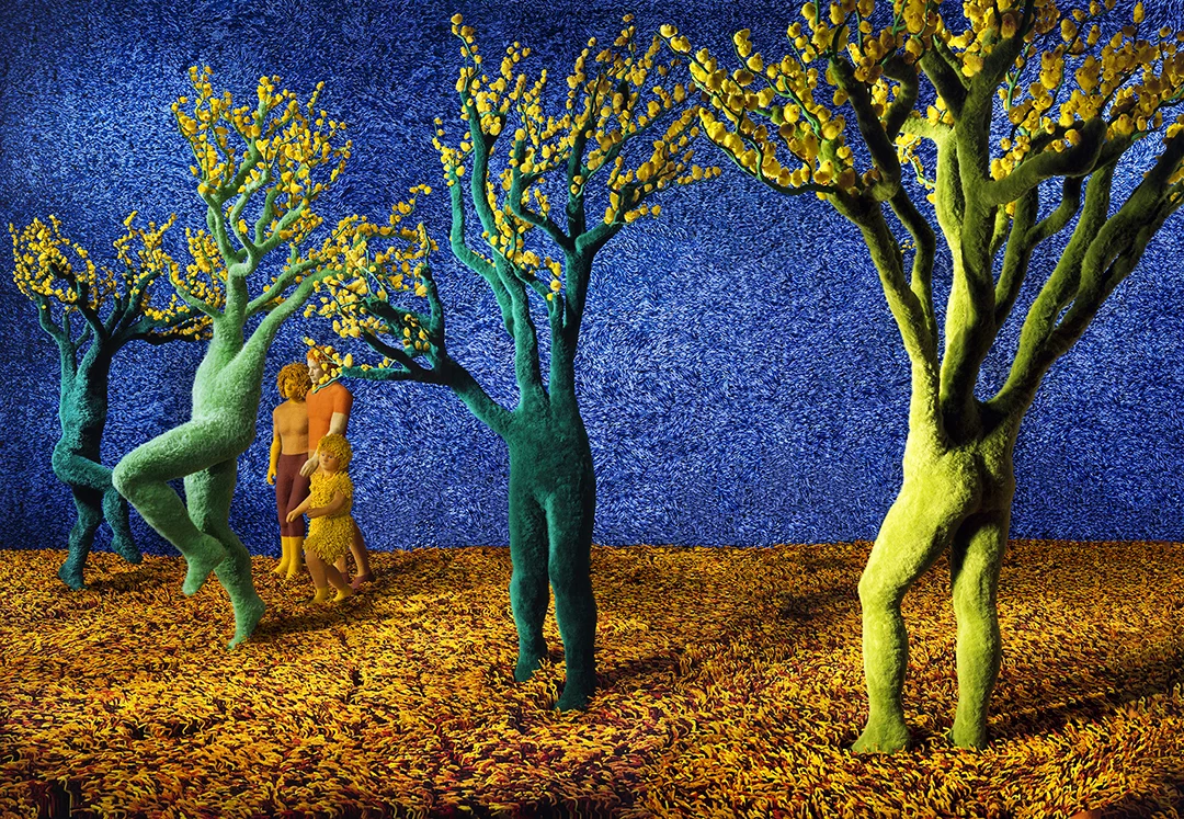 Sandy Skoglund Fresh Hybrid installation mock-up, 2008 Courtesy of the artist