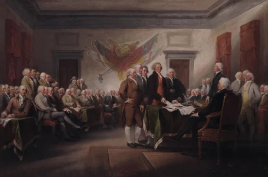 John Trumbull’s ‘The Declaration of Independence, July 4, 1776.’ Yale University